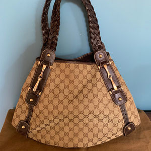 GUCCI Guccissima Pelham Horsebit Hobo Bag